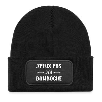 I can't, I messed up - Kids' Recycled Patch Beanie - black - Front