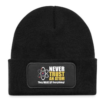 Never Trust an Atom  - Kids' Recycled Patch Beanie - black - Front