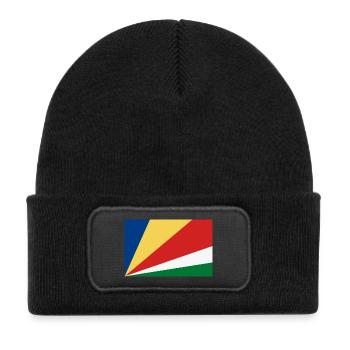 Color Geometry Stripes - Kids' Recycled Patch Beanie - black - Front