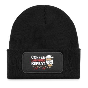 Laboratory Biology Chemistry Microscope Laboratory - Kids' Recycled Patch Beanie - black - Front