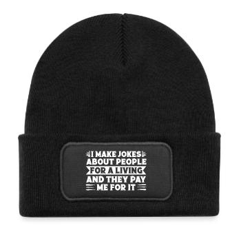 Graphisme de cirque Je fais des blagues et ils paient un cadeau de cirque - Bonnet enfant en polyester recyclé avec patch - noir - Devant