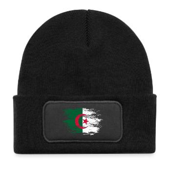 Algeria flag used - Kids' Recycled Patch Beanie - black - Front
