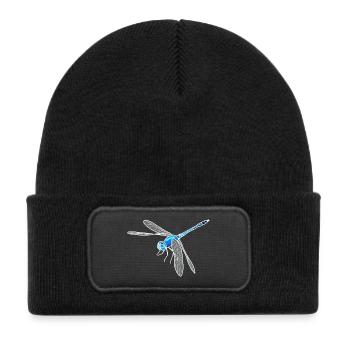 Libelle - Kinder Recycelter Patch Beanie - Schwarz - Vorne