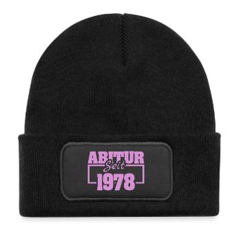 1978 - Kids' Recycled Patch Beanie - black - Front