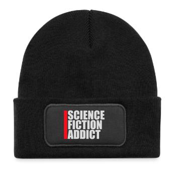 Citation d’amateur de science-fiction accro à la science-fiction - Bonnet enfant en polyester recyclé avec patch - noir - Devant