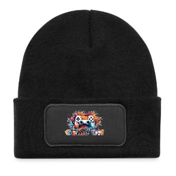 Controller GameON - Kinder Recycelter Patch Beanie - Schwarz - Vorne