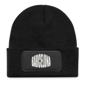 Barcelona Large Logo - Kids' Recycled Patch Beanie - black - Front