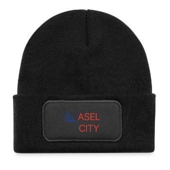 Basel Baby Gift - Kids' Recycled Patch Beanie - black - Front