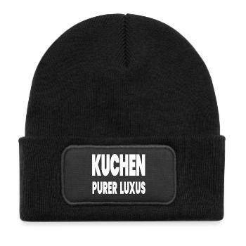 Cake - Kids' Recycled Patch Beanie - black - Front