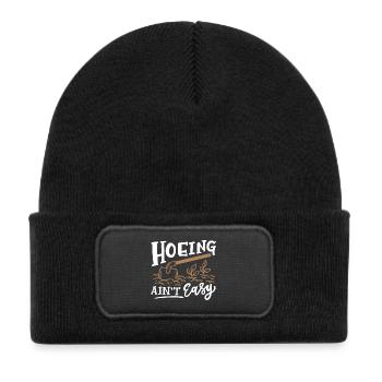 Hacken Gartenarbeit - Kinder Recycelter Patch Beanie - Schwarz - Vorne
