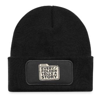 Every Folder Tells a Story - Kids' Recycled Patch Beanie - black - Front