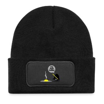 egg vader - Kids' Recycled Patch Beanie - black - Front