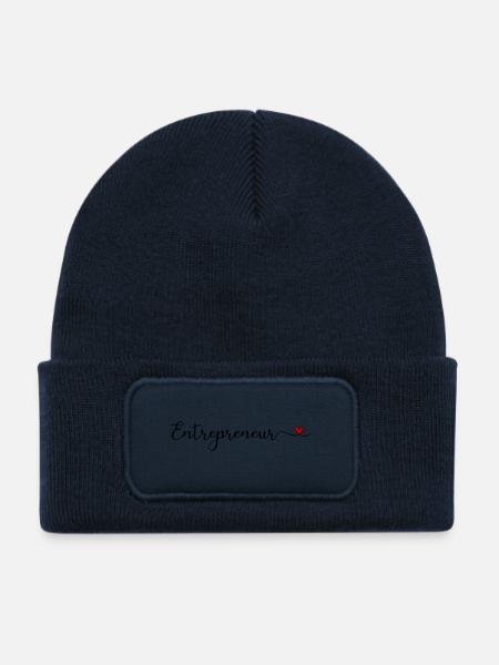 Unternehmer - Kinder Recycelter Patch Beanie - French Navy - Vorne