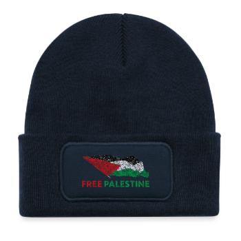 Freies Palästina - Kinder Recycelter Patch Beanie - French Navy - Vorne