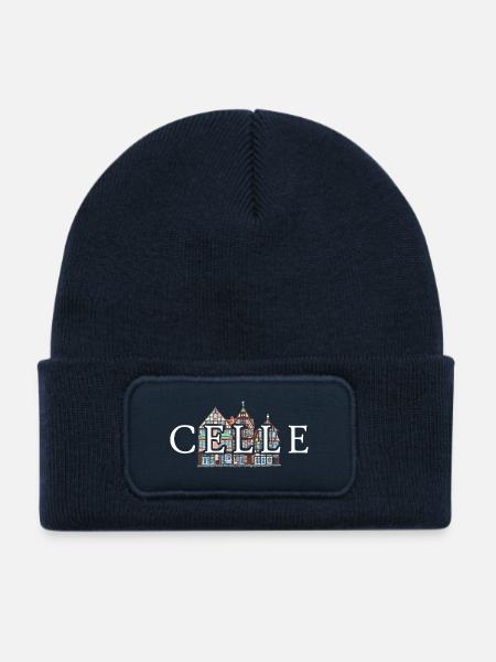 Celle, Niedersachsen, Fachwerkhäuser, Deutschland - Kinder Recycelter Patch Beanie - French Navy