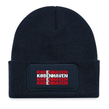 Kobenhaven Kopenhagen Dänemark - Kinder Recycelter Patch Beanie - French Navy - Vorne