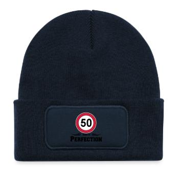50.Geburtstag , 50 Aged to Perfection .. (25) - Kids' Recycled Patch Beanie - french navy - Front