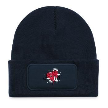 laced & repaired heart with keyhole - Kids' Recycled Patch Beanie - french navy - Front