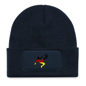 Overhead kick Germany Football - Kids' Recycled Patch Beanie - french navy - Front