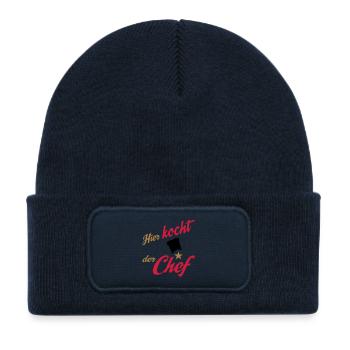 cooking - Kids' Recycled Patch Beanie - french navy - Front