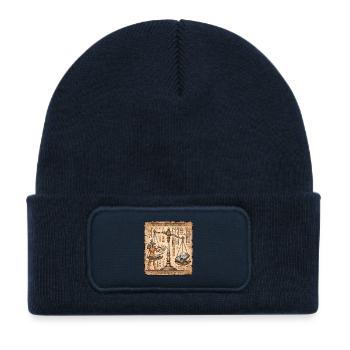 Data Scientist wiegt die Festplatte - Kinder Recycelter Patch Beanie - French Navy - Vorne