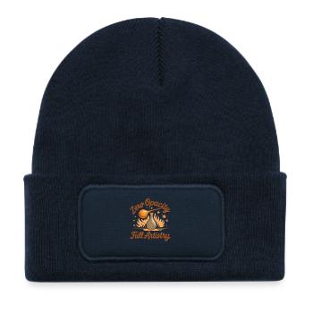 Null Opazität, volle Kunst | Glaskunst - Kinder Recycelter Patch Beanie - French Navy - Vorne