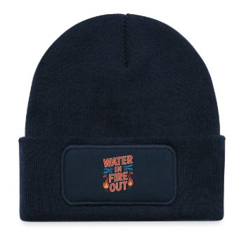 Fire Engineer Water In Fire Out Pump Operator - Kinder Recycelter Patch Beanie - French Navy - Vorne