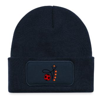 Événement de football - Bonnet enfant en polyester recyclé avec patch - bleu marine - Devant