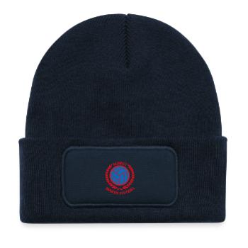 Contre le football moderne - Bonnet enfant en polyester recyclé avec patch - bleu marine - Devant