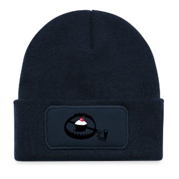 iron with cupcake - Kids' Recycled Patch Beanie - french navy - Front