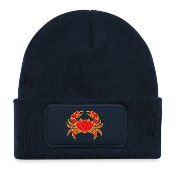 Cancer – Protection et force - Bonnet enfant en polyester recyclé avec patch - bleu marine - Devant
