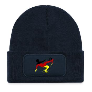 Overhead kick Germany Football - Kids' Recycled Patch Beanie - french navy - Front