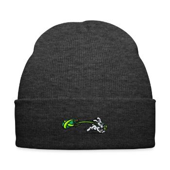 Asterix & Obelix Stickmotiv Idefix Mit Zaubertrank - Bestickte Wintermütze - Asphalt - Vorne