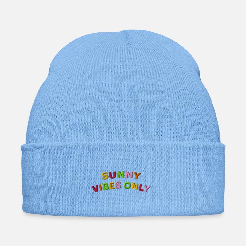Lettrage Sunny Vibes brodé Bonnet d'hiver personnalisable en broderie