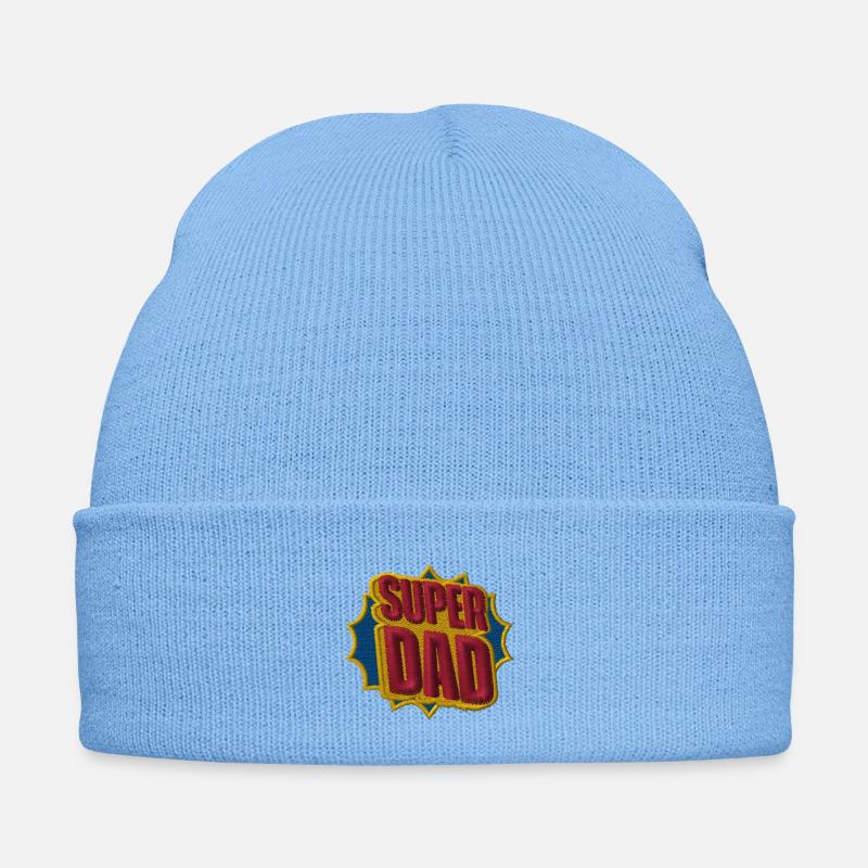 Super Dad Lettering Embroidered Embroidered Winter Hat