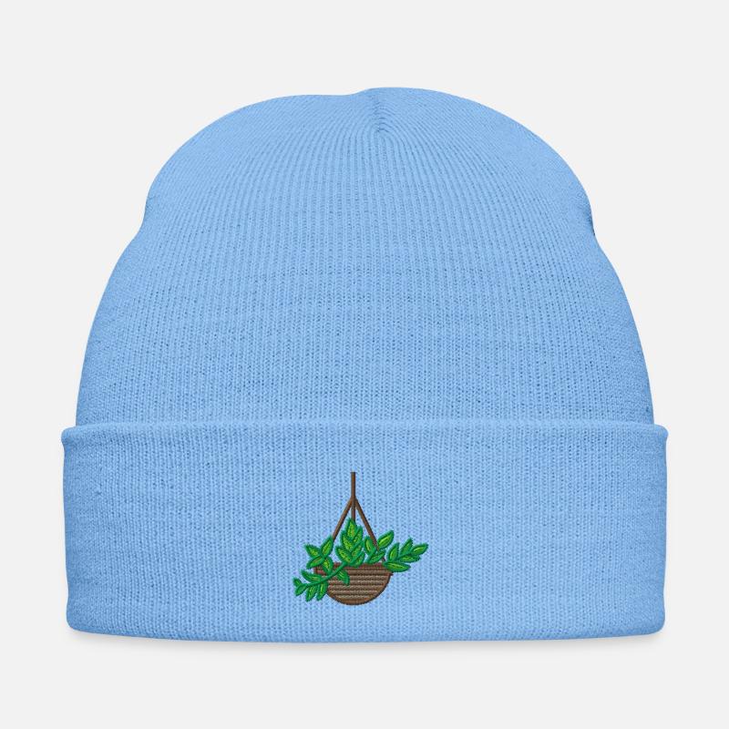 Zimmerpflanze Bestickte Wintermütze