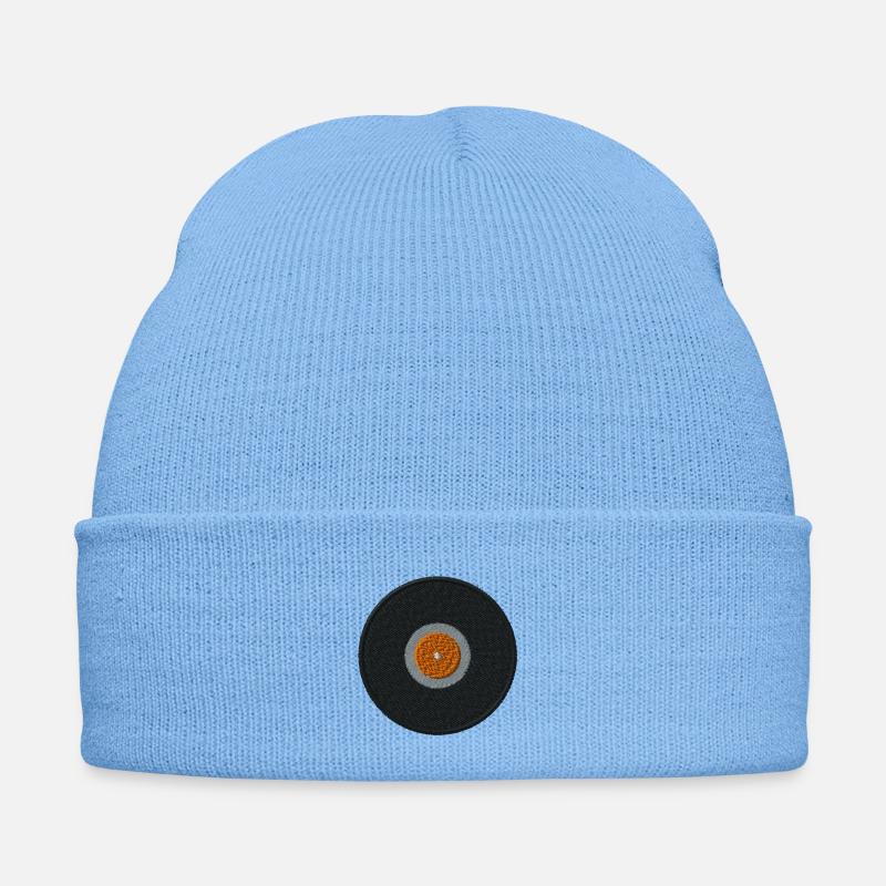 Disque compact - Bonnet d'hiver personnalisable en broderie - bleu ciel