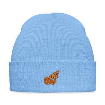 Shell embroidered - Embroidered Winter Hat - sky blue - Front