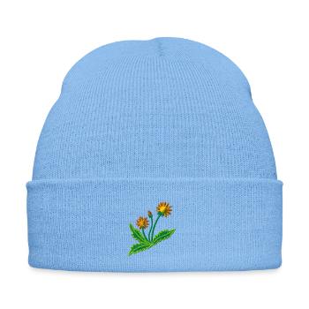 Pissenlit - Bonnet d'hiver personnalisable en broderie - bleu ciel - Devant