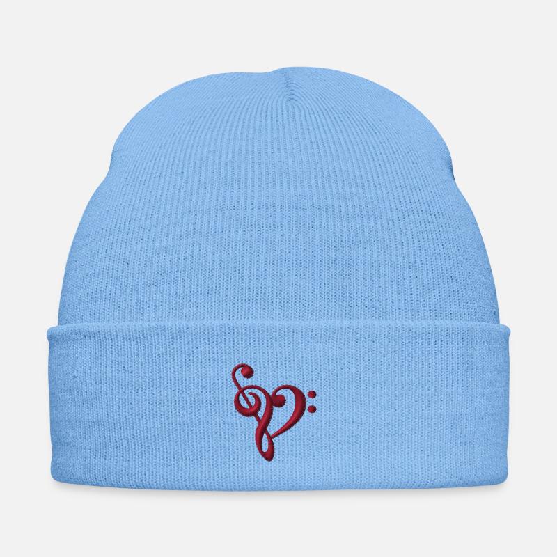 Note embroidered Embroidered Winter Hat