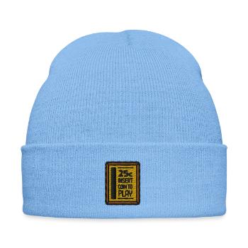 Coin - Embroidered Winter Hat - sky blue - Front