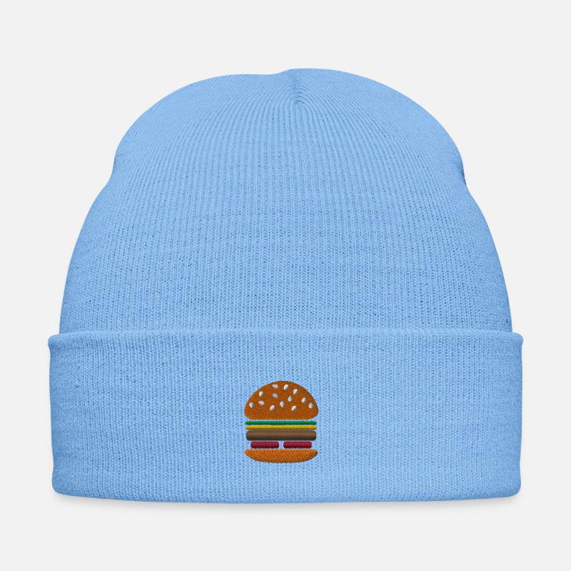 Burger embroidered Embroidered Winter Hat
