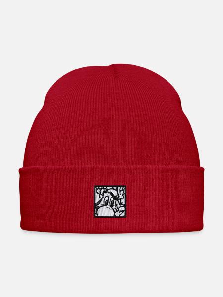 Asterix & Obelix Stickmotiv Asterix - Bestickte Wintermütze - klassisch Rot