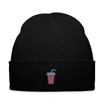 Embroidered lemonade cup - Embroidered Winter Hat - black - Front - Liam (192cm)
