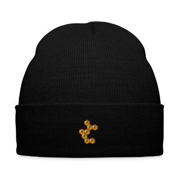 Miel - Bonnet d'hiver personnalisable en broderie - noir - Devant - Liam (192cm)