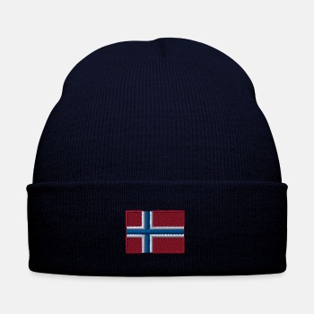 Norsk flagg (brodert) - Vinterlue