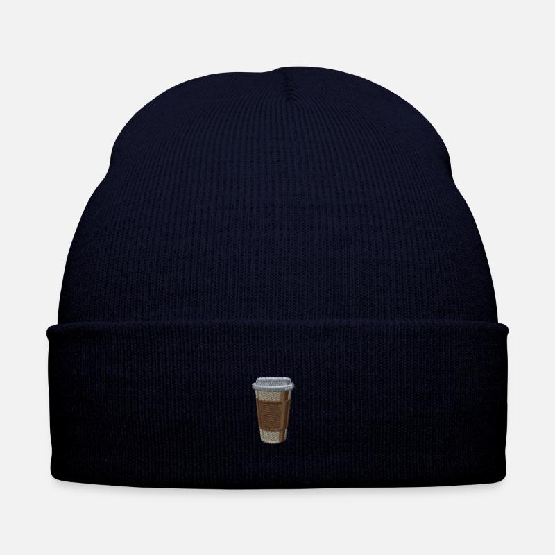 Kaffeebecher bestickt - Bestickte Wintermütze - Navy