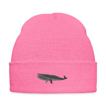 Whale embroidered - Embroidered Winter Hat - pink - Front
