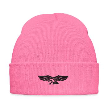 Aigle brodé - Bonnet d'hiver personnalisable en broderie - rose - Devant