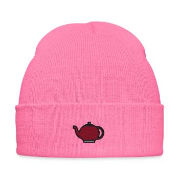 Tea kettle embroidered - Embroidered Winter Hat - pink - Front